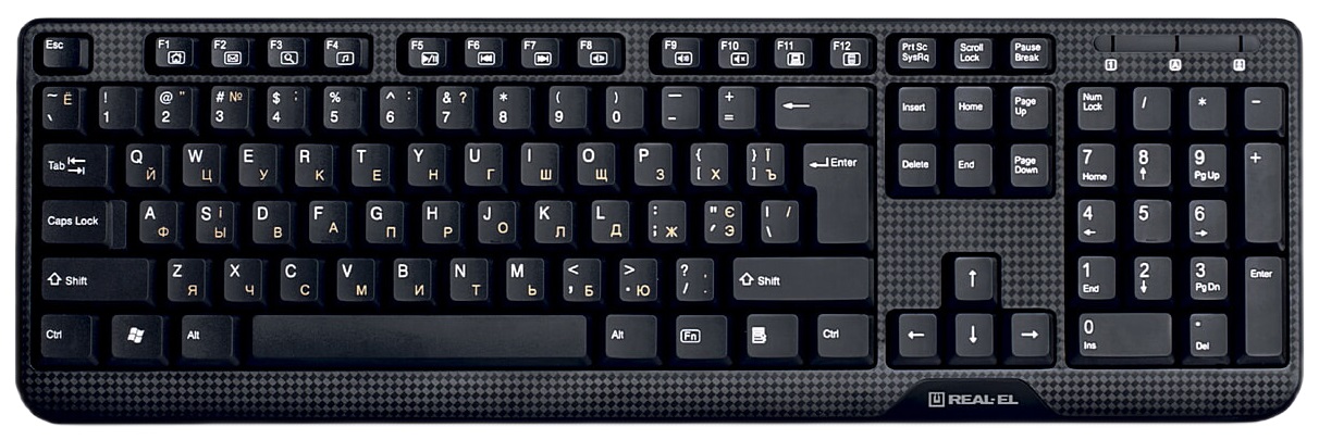 Клавіатура REAL-EL Standard 500 USB Black в Києві