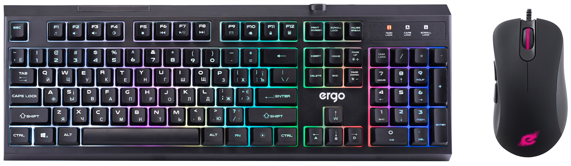 Игровой комплект 2в1 ERGO MK-800KM Keyboard & Mouse (KIT 830+960) (6721877) в Киеве