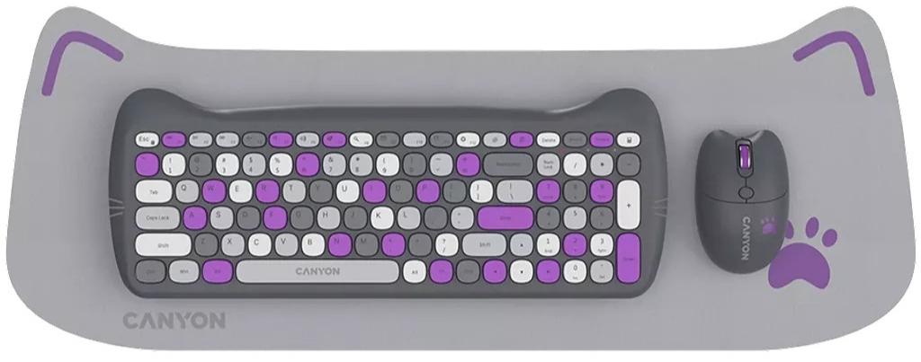 Комплект CANYON HSET-W6 Kitty Edition Violet (CNS-HSETW6VT) в Києві