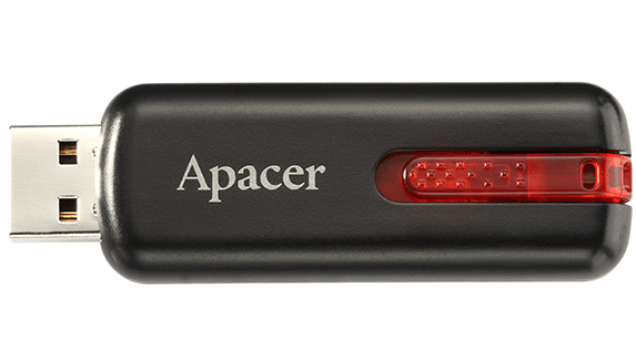 USB-накопичувач Apacer 8Gb USB 2.0 (AP8GAH326B-1) Black в Києві