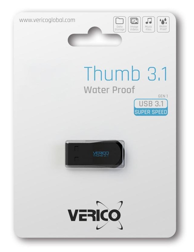 Накопичувач Verico USB 16Gb Thumb Black+Blue USB 3.1 в Києві