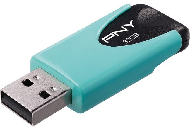 Накопичувач USB 2.0 32GB PNY Attache4 Pastel Aqua (FD32GATT4PAS1KA-EF) в Києві
