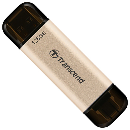 Флеш накопичувач TRANSCEND 128GB Type-C USB 3.2 JetFlash 930 Gold-Black (TS128GJF930C) в Києві