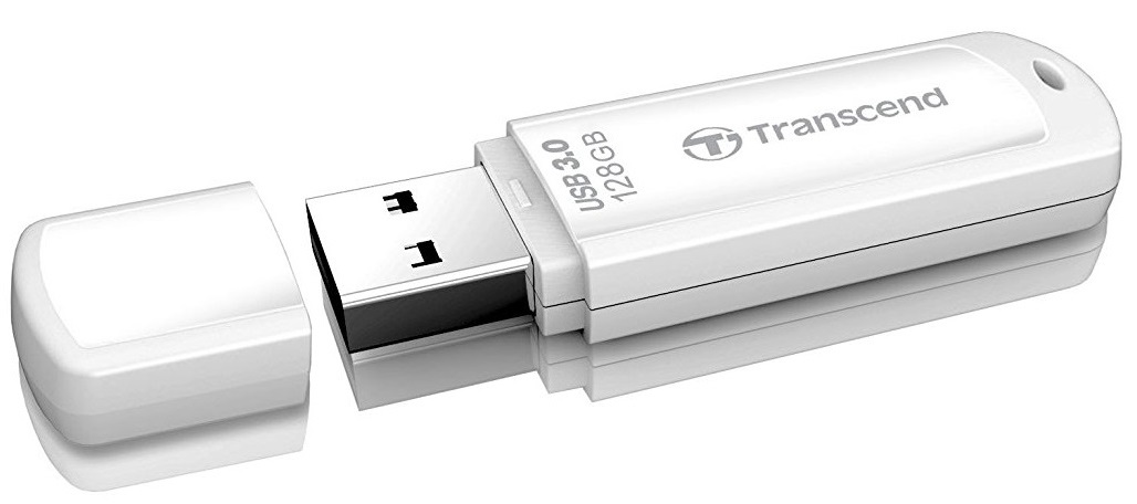 USB-накопичувач 128Gb TRANSCEND JetFlash 730 USB 3.0 White (TS128GJF730) в Києві
