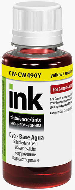 Чорнило COLORWAY CW490 для Canon GI-490 Yellow (CW-CW490Y01) в Києві