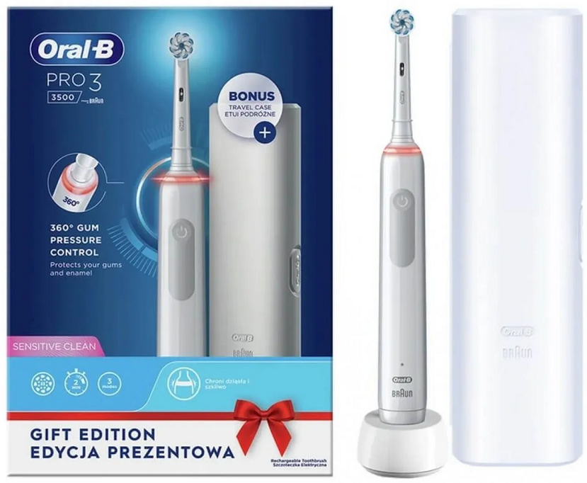 Зубна електрощітка BRAUN Oral-B PRO3 3500 D505.513.3X WT Gift Edition в Києві