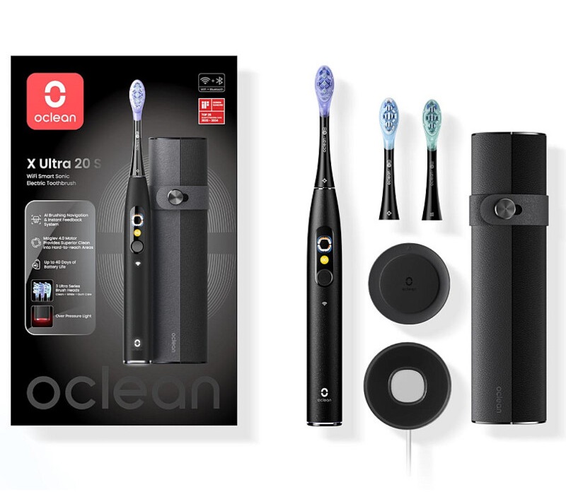 Зубна щітка OCLEAN X Ultra 20 Set Electric Black (6970810557107) в Києві