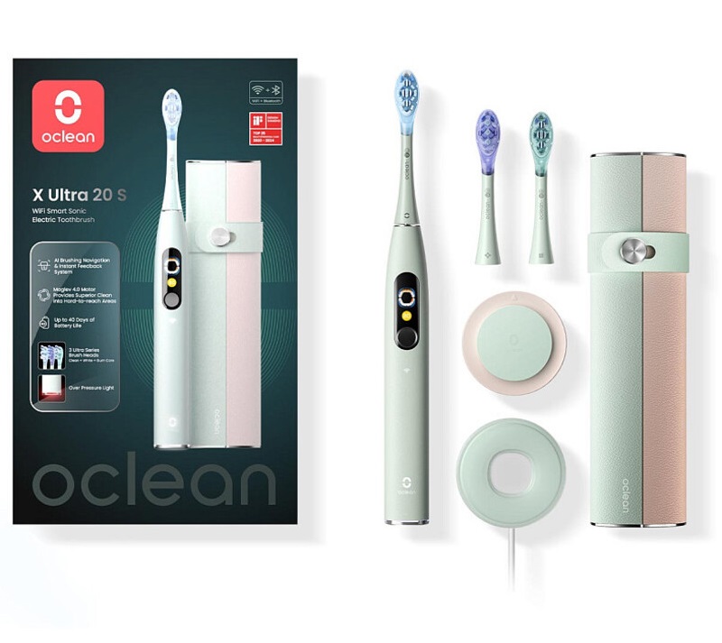 Зубна щітка OCLEAN X Ultra 20 Set Electric Green (6970810557091) в Києві