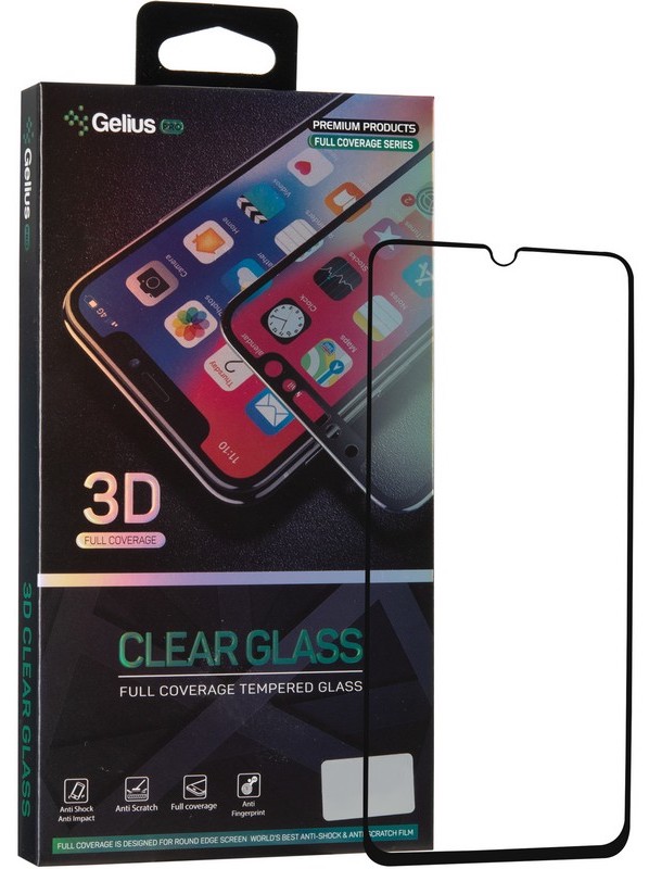 Захисне скло GELIUS 3D для Samsung Galaxy A31 Black (79242) в Києві