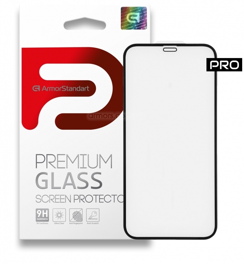 Защитное стекло ARMORSTANDART Pro для Apple iPhone 12 Pro Max Black 0.33 (ARM57579) в Киеве