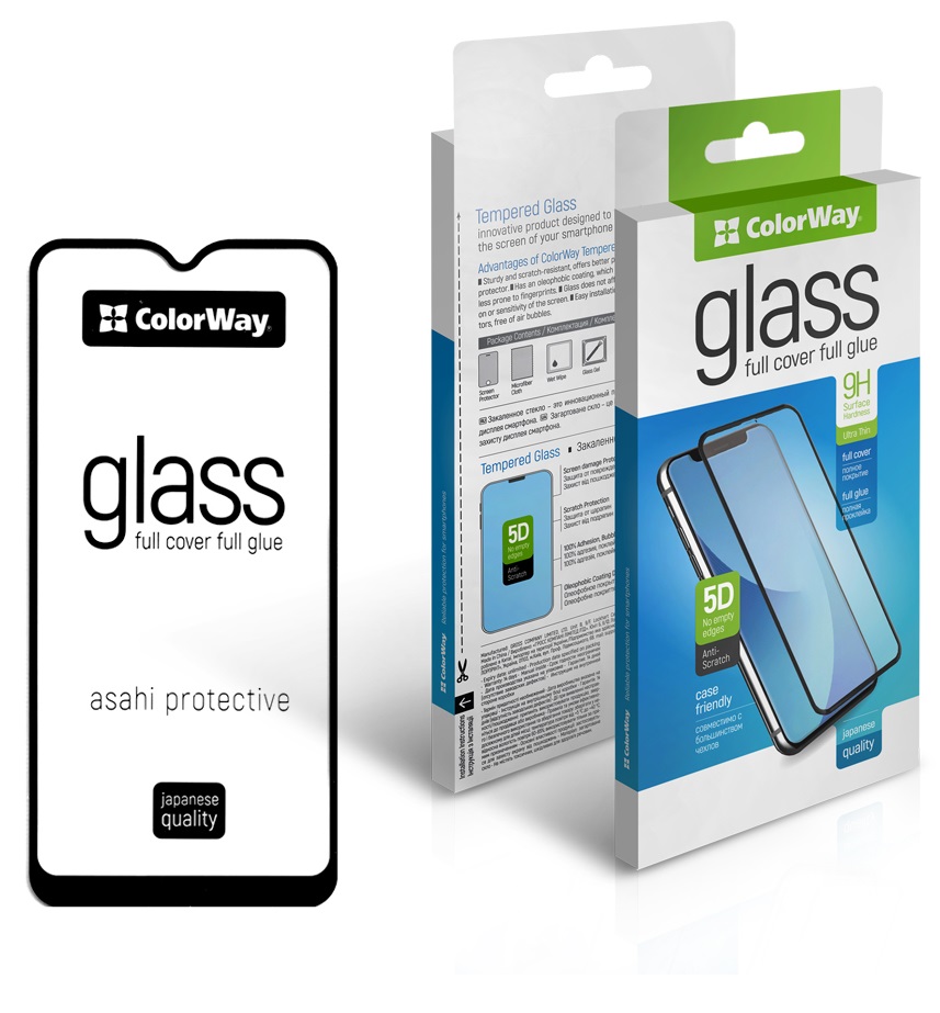 Защитное стекло COLORWAY Full Cover для Xiaomi Poco F3 Black (CW-GSFGXPF3-BK) в Киеве