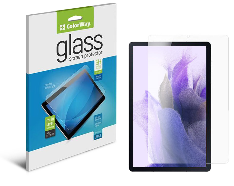 Защитное стекло COLORWAY Full Cover для Samsung Galaxy Tab S7 FE (CW-GTSGT735) в Киеве