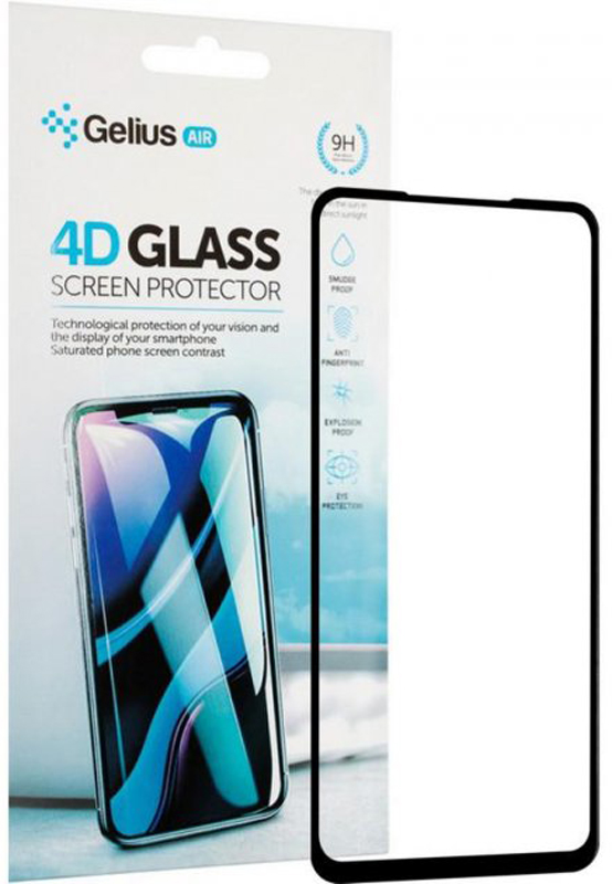 Защитное стекло GELIUS Pro 4D для Samsung Galaxy A60 Black (2099900819445) в Киеве