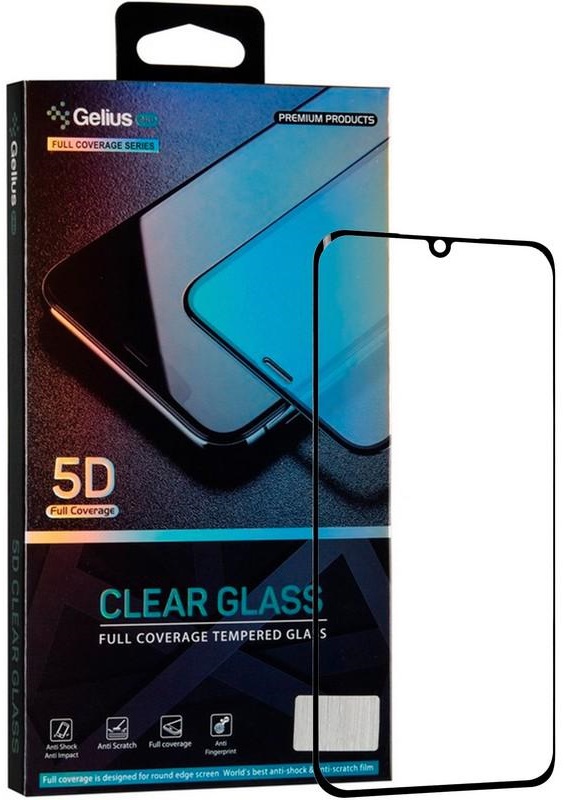 Захисне скло GELIUS Pro 5D Full Cover Glass для Xiaomi Mi Note 10 Pro Black (2099900775758) в Києві