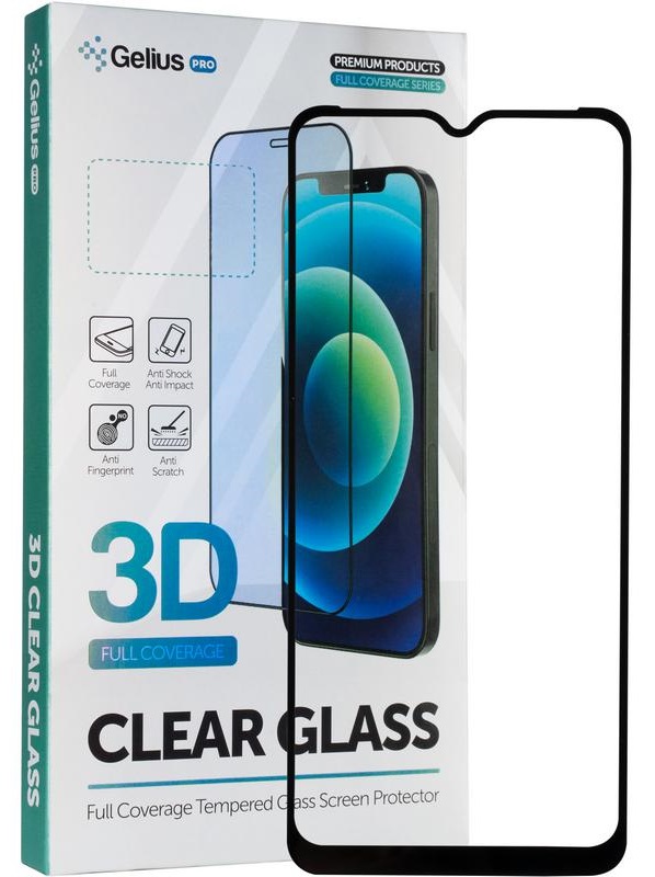 Защитное стекло GELIUS Pro 3D для Realme C21Y/25Y Black (89333) в Киеве