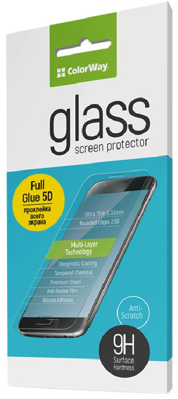 Захисне скло COLORWAY Full Glue для Samsung Galaxy A10S Black в Києві