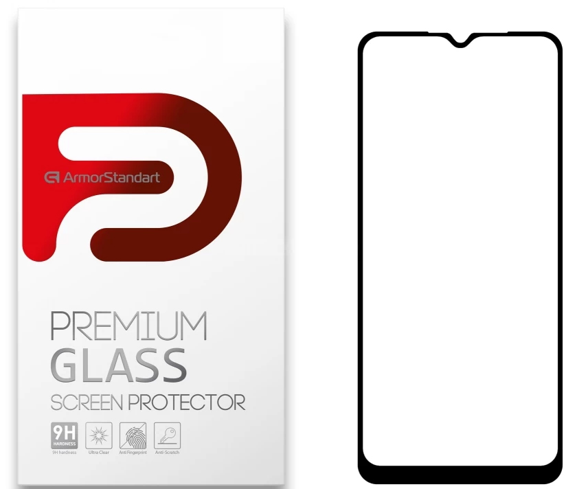 Защитное стекло ARMORSTANDART Full Glue HD для Samsung Galaxy A12 A125/М12 М127 Black (ARM59734) в Киеве