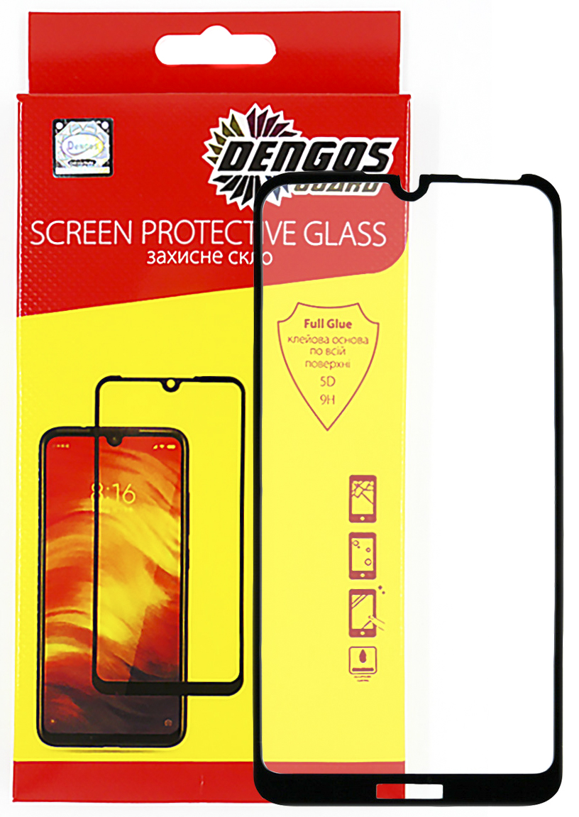 Защитное стекло DENGOS Full Glue для Huawei Y6/Y6 Pro (2019) Black (TGFG-62) в Киеве