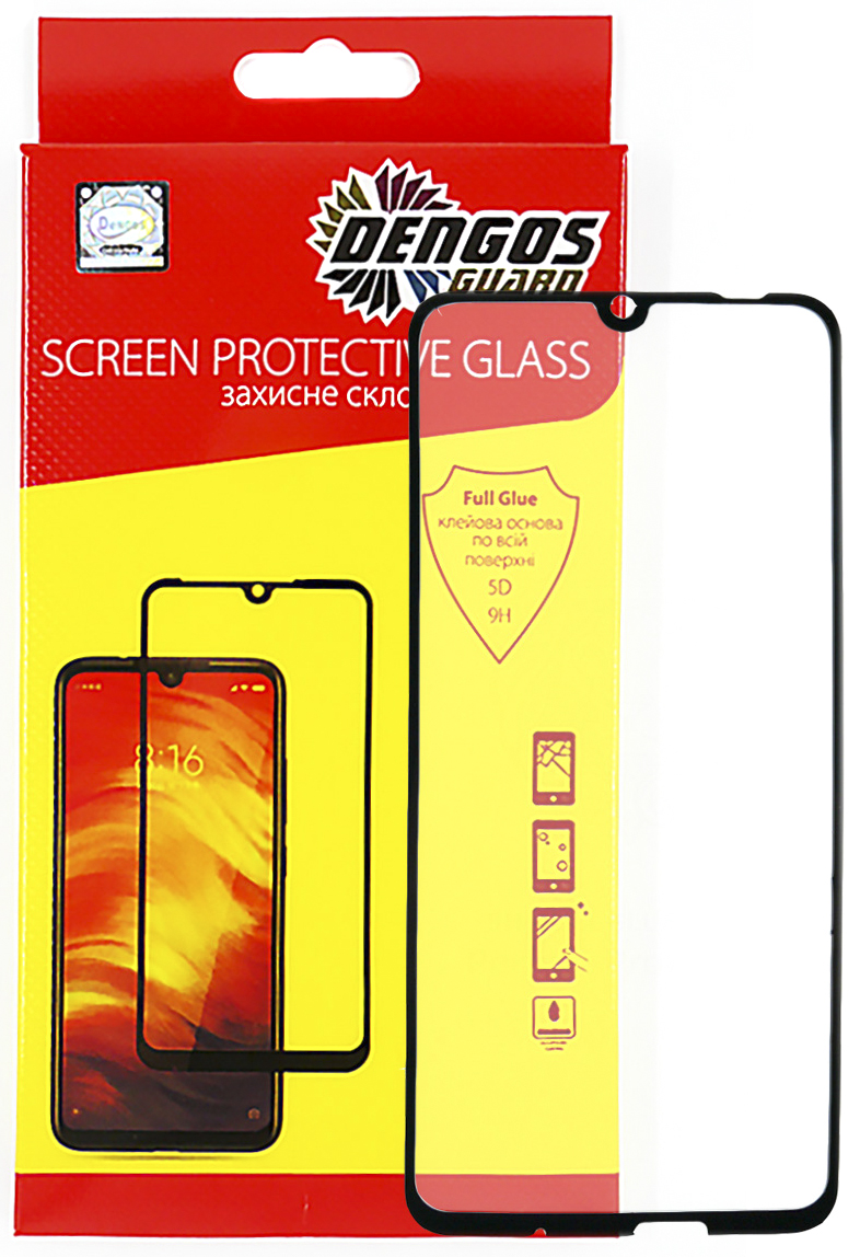 Защитное стекло DENGOS Full Glue для Huawei P Smart Plus 2019/P Smart 2019 Black (TGFG-63) в Киеве