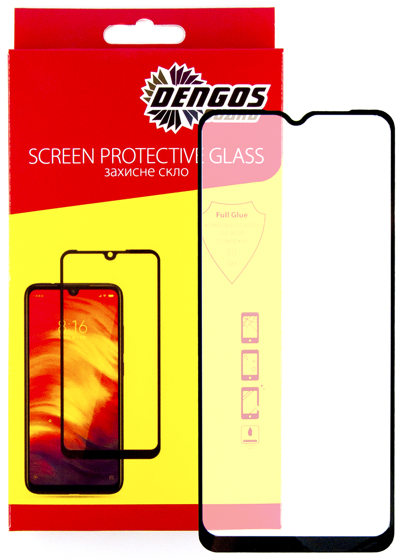 Захисне скло DENGOS Full Glue для Oppo A5 2020 Black (TGFG-91) в Києві