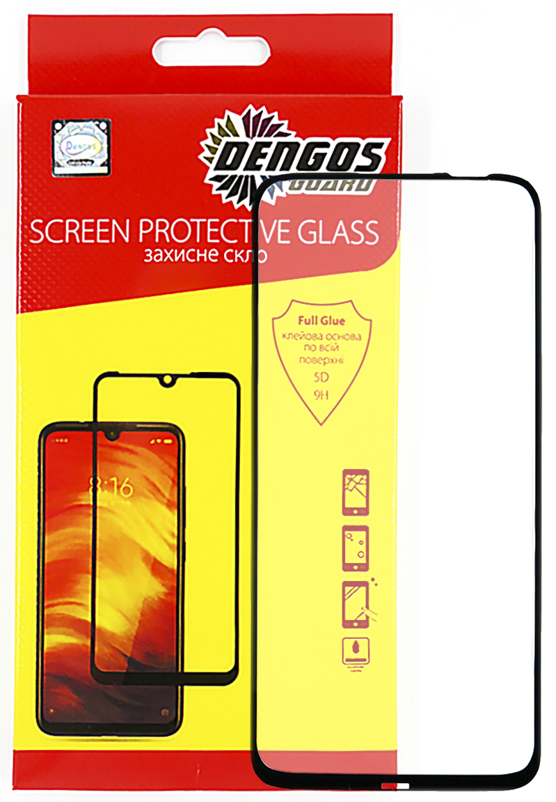 Защитное стекло DENGOS Full Glue для Huawei P40 Lite Black (TGFG-108) в Киеве