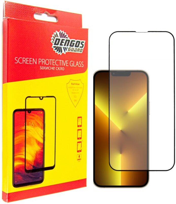 Защитное стекло DENGOS для Apple iPhone 13/13 Pro Black (TGFG-SD-04) в Киеве