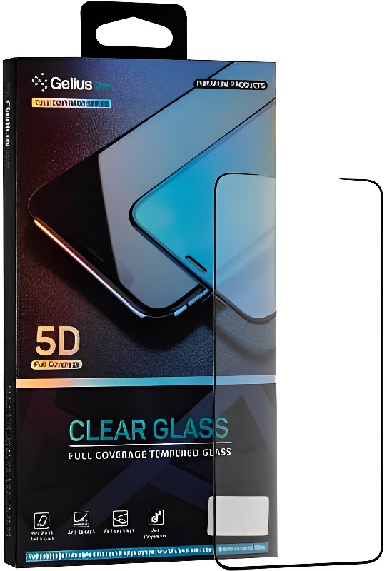 Захисне скло GELIUS Pro 5D Full Cover Glass для Samsung Galaxy S21 Plus (G996) Black (83973) в Києві