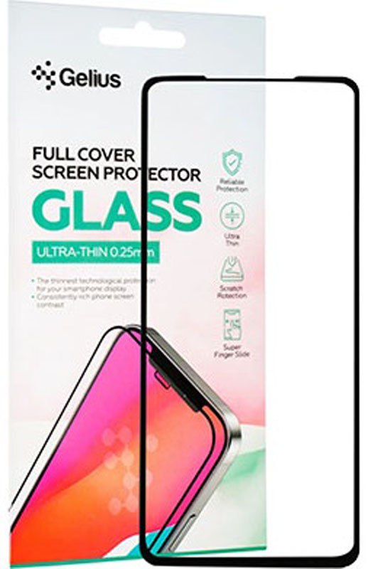 Защитное стекло GELIUS Full Cover Ultra-Thin для Xiaomi Mi 10T Lite Black (91079) в Киеве