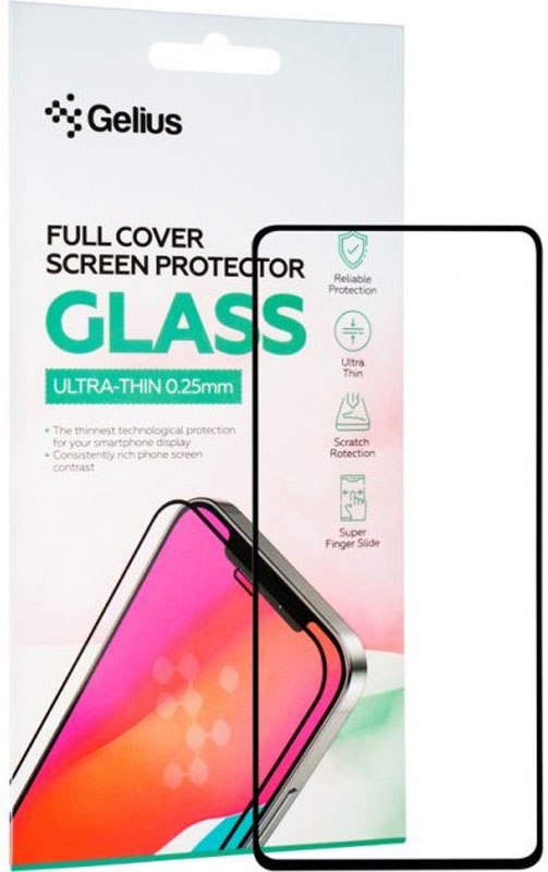Защитное стекло GELIUS Full Cover Ultra-Thin для Xiaomi Redmi Note 10 Lite Black (89789) в Киеве