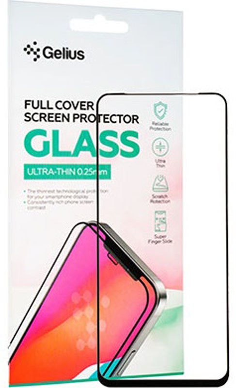 Защитное стекло GELIUS Full Cover Ultra-Thin для Xiaomi Redmi Note 11 Black (90779) в Киеве