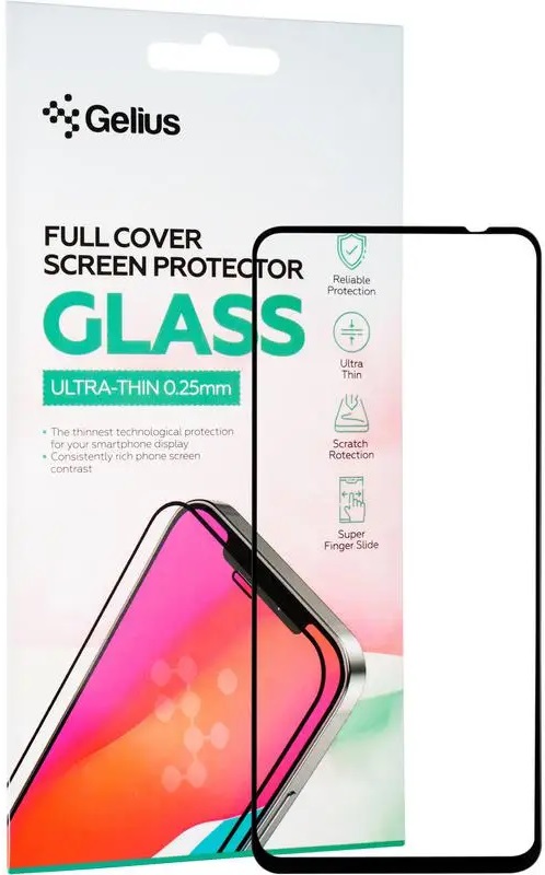 Защитное стекло GELIUS Full Cover Ultra-Thin для Xiaomi Redmi Note 11s Black (90782) в Киеве