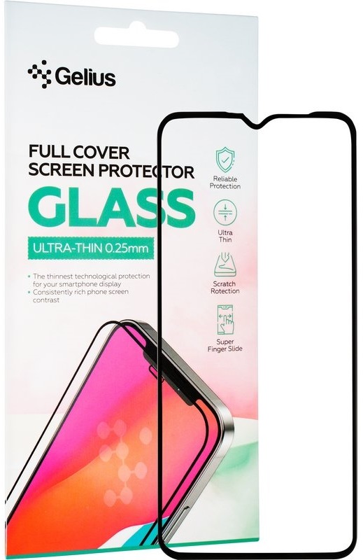 Защитное стекло GELIUS Full Cover Ultra-Thin для Samsung Galaxy A045/A047 Black (92499) в Киеве
