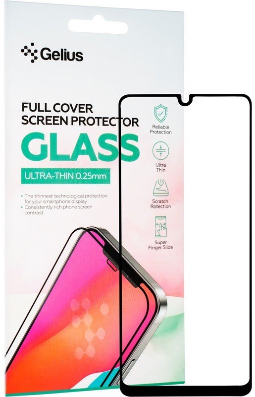 Защитное стекло GELIUS Full Cover Ultra-Thin для Samsung Galaxy A225/M225/M325 Black (89792) в Киеве