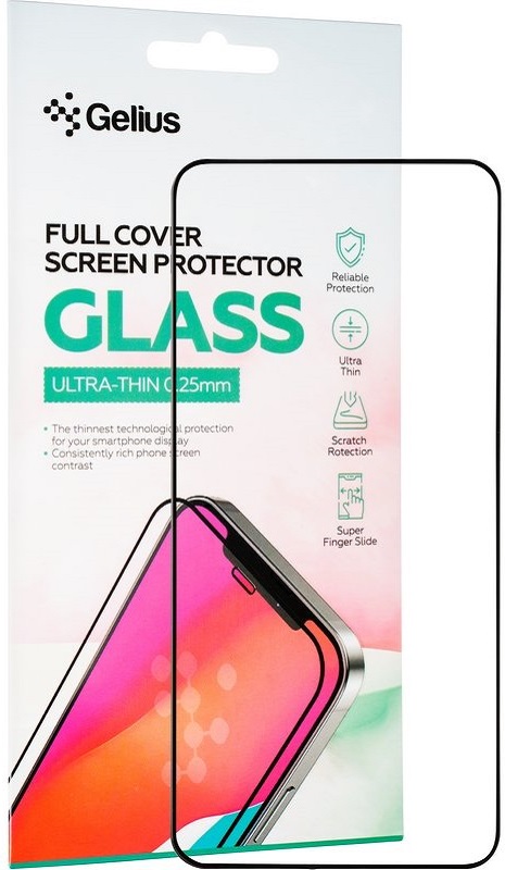 Захисне скло GELIUS Full Cover Ultra-Thin для Samsung Galaxy S906 (S22 Plus)/S916 (S23 Plus) Black (92512) в Києві