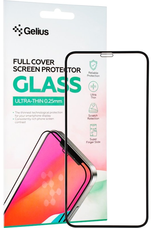 Защитное стекло GELIUS Full Cover Ultra-Thin для Apple iPhone 11 Black (88699) в Киеве