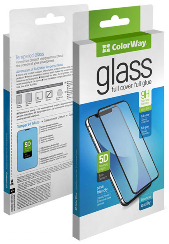 Захисне скло COLORWAY Full Glue для Samsung Galaxy M31 Black (CW-GSFGSGM315-BK) в Києві