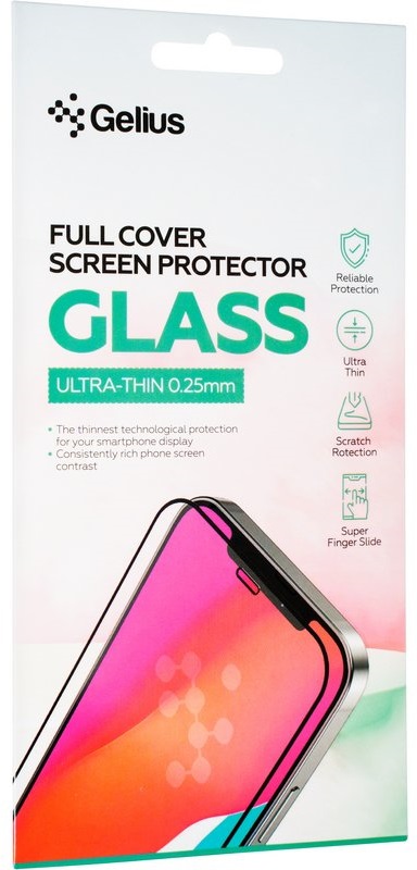 Защитное стекло GELIUS Full Cover Ultra-Thin для Xiaomi 13 Black (92754) в Киеве