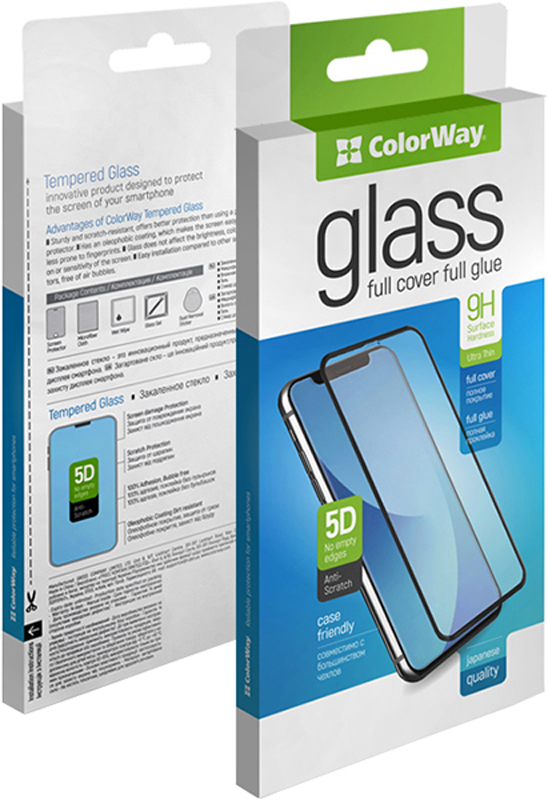 Захисне скло COLORWAY для Samsung Galaxy M52 9H Full Cover Full Glue Black (CW-GSFGSGM525-BK) в Києві