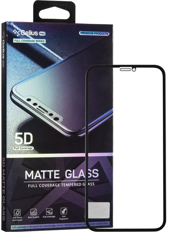 Защитное стекло GELIUS 5D для Apple iPhone 11 Pro Max/X Max Black (70948) в Киеве