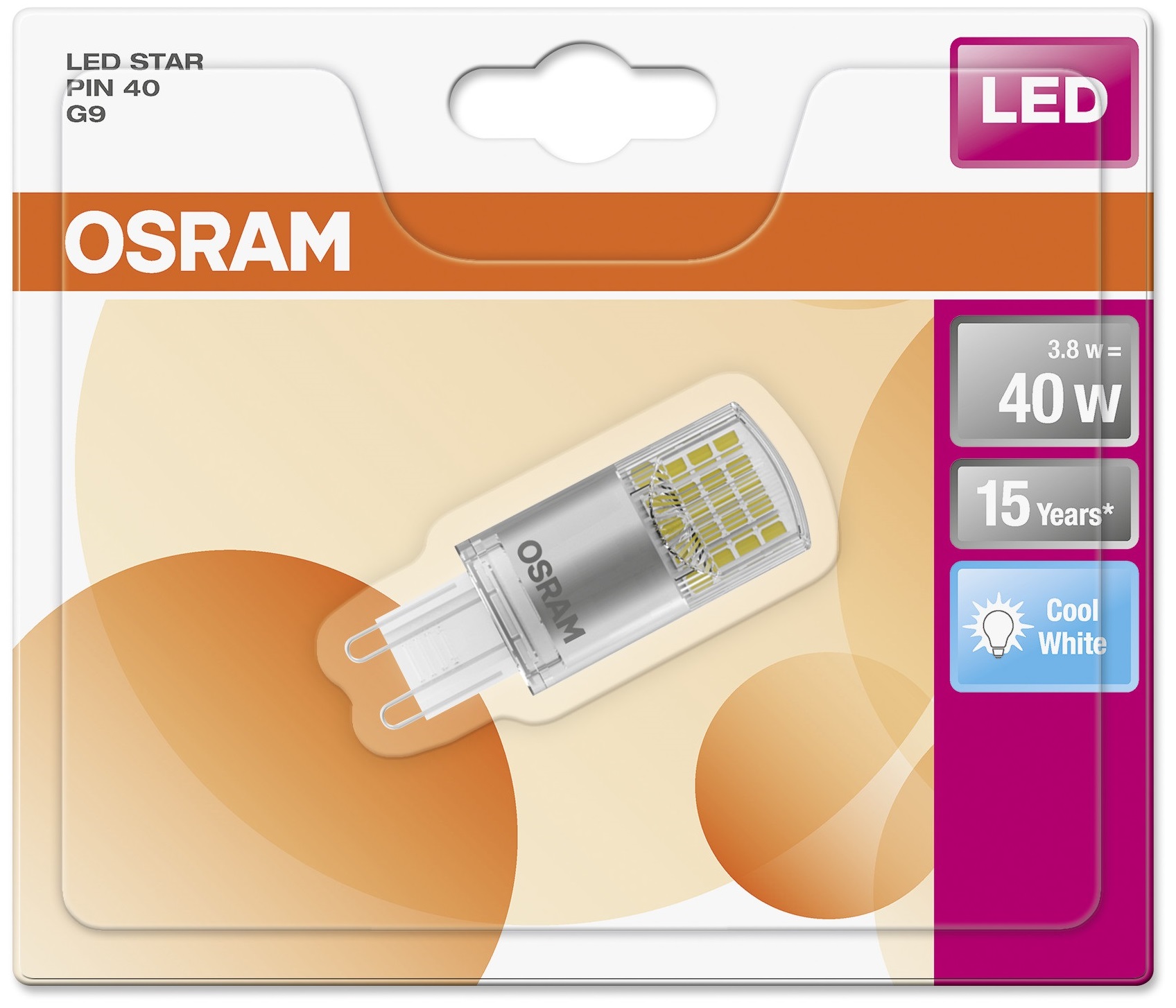 Лампа OSRAM Star LED PIN G9 3,8W 230V 470Lm 4000K дневная в Киеве