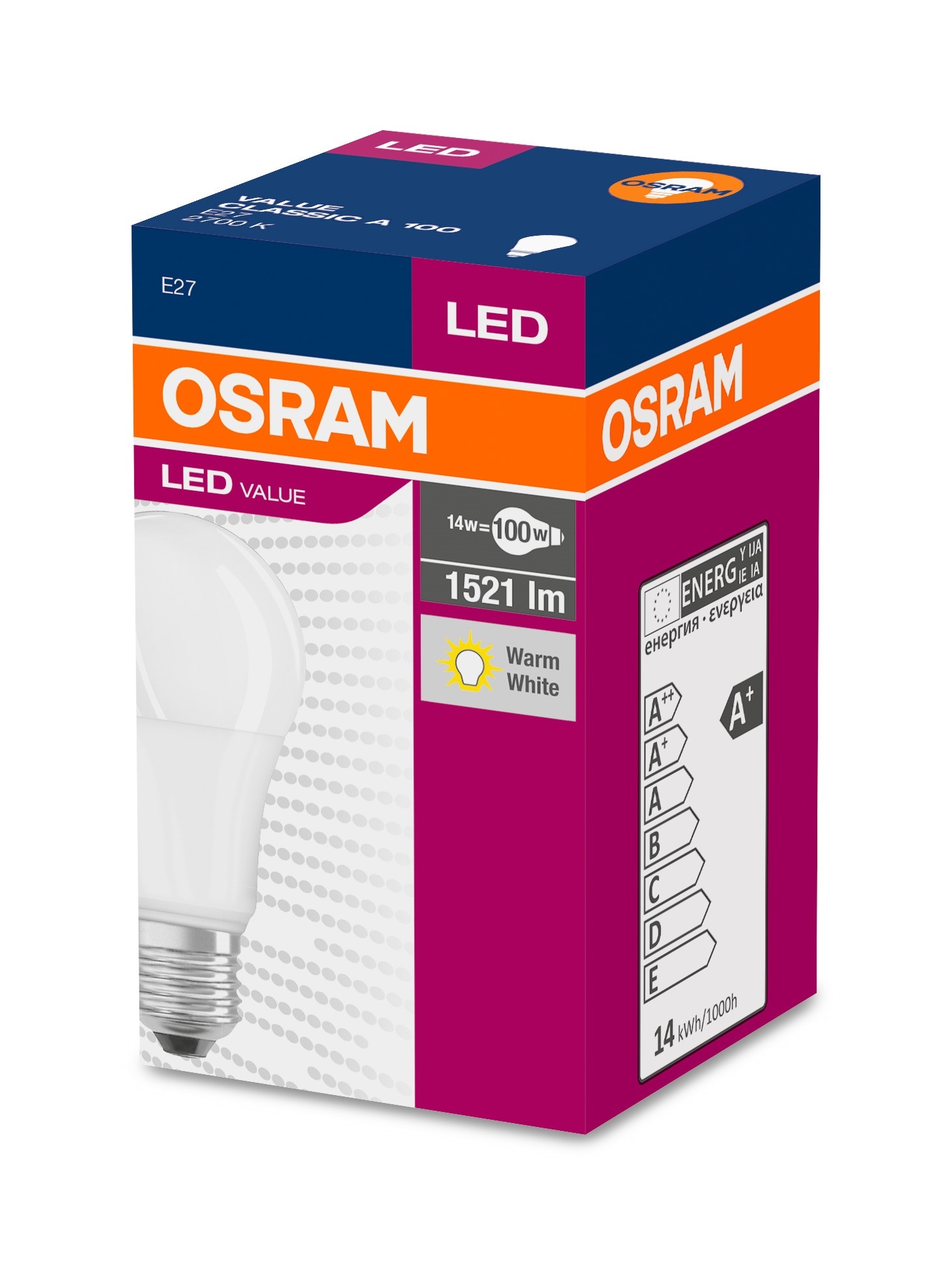 Лампа OSRAM Value LED A100 Е27 13W 1521Lm 2700K теплая в Киеве
