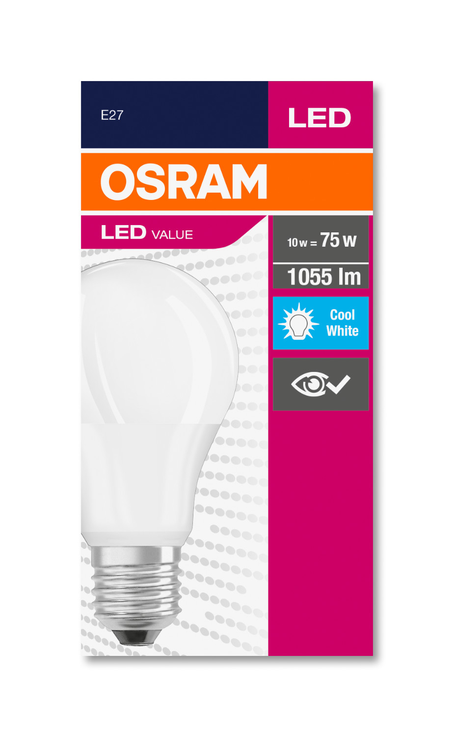 Лампа OSRAM Value LED A75 Е27 10W 1055Lm 4000K денна в Києві