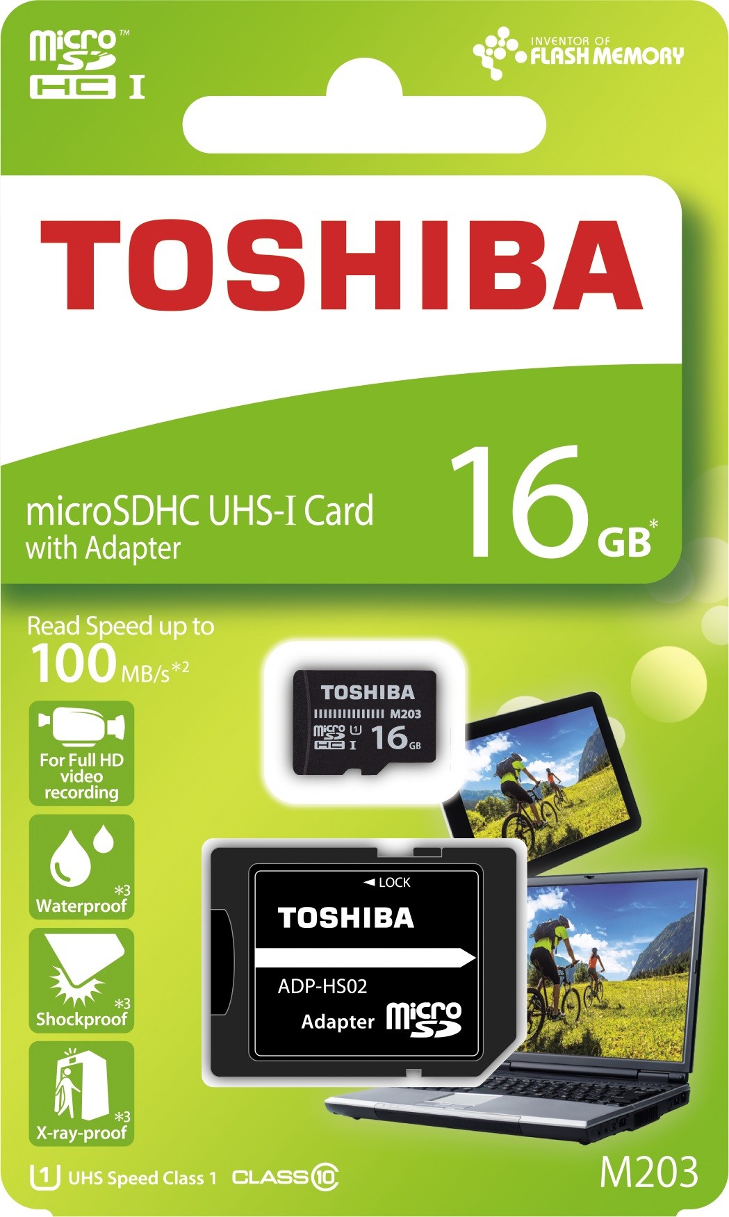Карта пам'яті TOSHIBA microSDHC High Speed M203 16GB UHS-I Class 10 (THN-M203K0160EA) в Києві