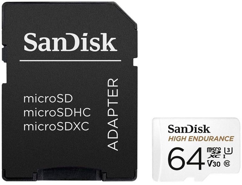 Карта памяти SanDisk 64GB microSDXC C10 UHS-I U3 V30 High Endurance (SDSQQNR-064G-GN6IA) в Киеве