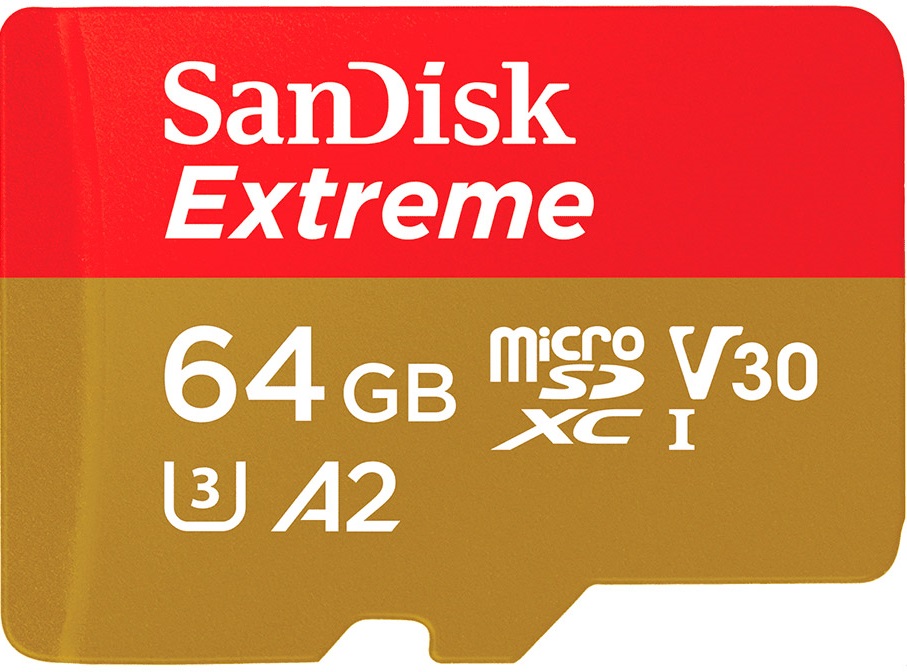 Карта пам'яті SANDISK 64GB microSDXC class 10 UHS-I A2 V30 Extreme (SDSQXA2-064G-GN6GN) в Києві