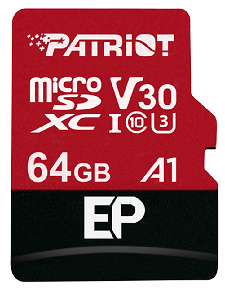 Карта памяти PATRIOT MicroSDXC 64GB UHS-I/U3 + SD-adapter (PEF64GEP31MCX) в Киеве