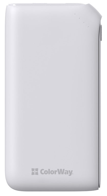 Універсальна мобiльна батарея COLORWAY Soft Touch 10000mAh 18W White (CW-PB100LPE3WT-PD) в Києві