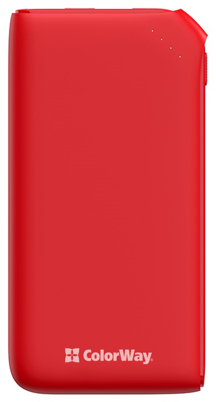 Універсальна мобiльна батарея COLORWAY Soft Touch 10000mAh 18W Red (CW-PB100LPE3RD-PD) в Києві