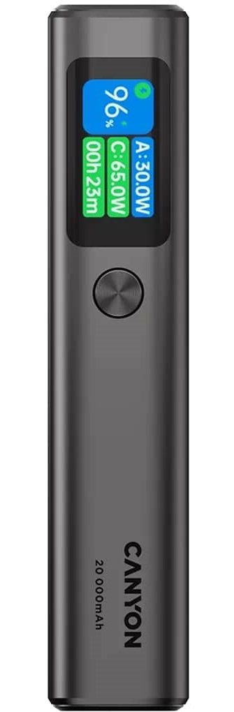 Батарея мобільна CANYON OnPower 230 20000 mAh Dark Grey (CNS-CPB230DG) в Києві