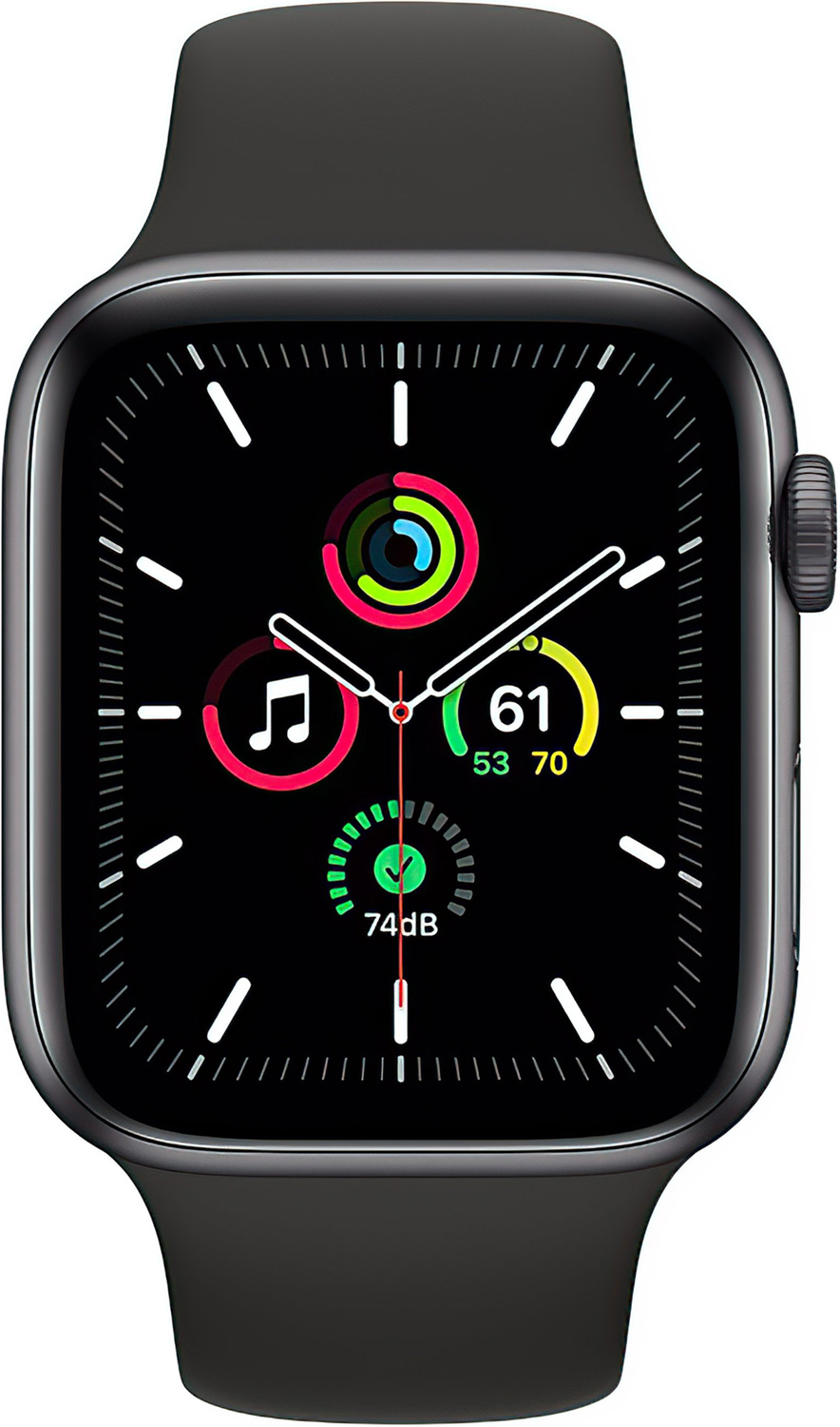 Смарт-часы Apple Watch SE 44 mm Space Grey Aluminium Case Sport Band (MYDT2UL/A) в Киеве